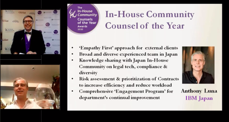 In-House Community Counsels of the Year e-Ceremony 2020