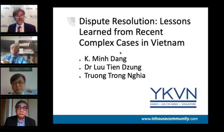 Webinar: Dispute Resolution: Lessons Learned from Recent Complex Cases in Vietnam